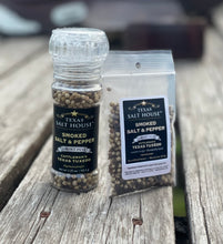 Load image into Gallery viewer, Texas Tuxedo - Coarse Smoked Salt and Pepper