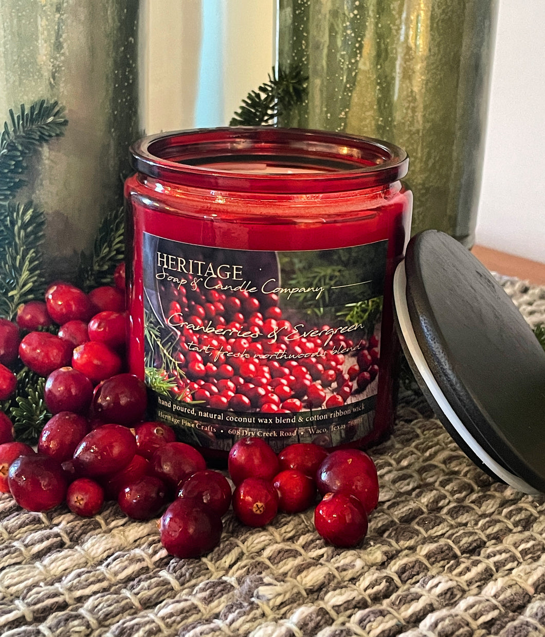 Cranberry & Evergreen Candle