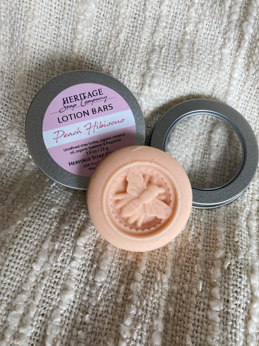 Hibiscus Peach Lotion Bar